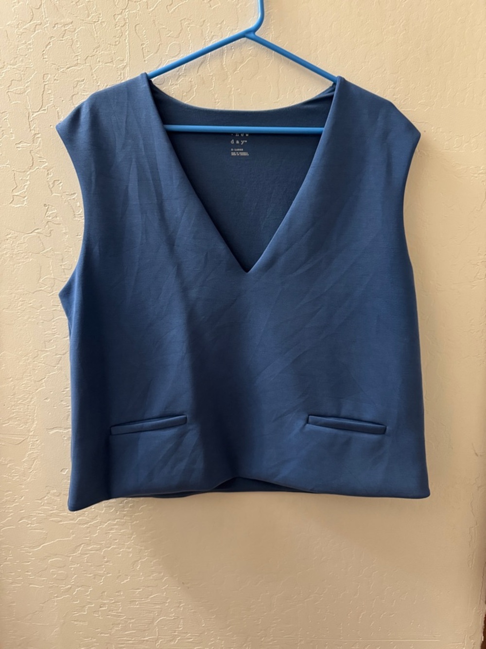 a new day V-Neck Sleeveless Tunic Top in dusty Blue